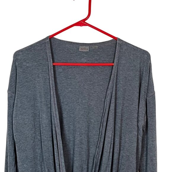 Zella Athletics All Day Faux Wrap Long Sleeve‎ Top Gray Size Medium - Picture 3 of 10